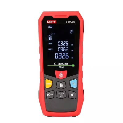 Açık hava lazer mesafe ölçüm aracı Uzunluk metre UNI-T LM50G 50M