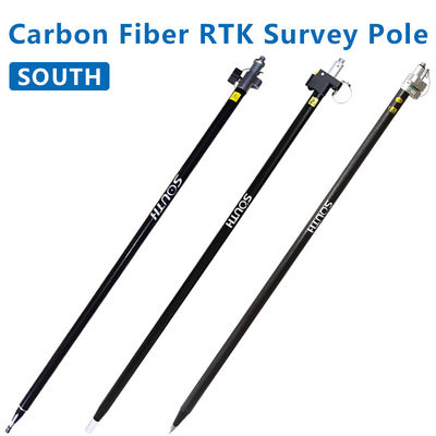 GPS RTK GNSS Teleskopik Rover Pole Güneydeki GPS Taramaları için Karbon Fiber Genişletilebilir Polo