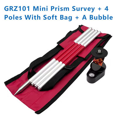 Yeni Mini 360 Dereceli Prizma SWISS TYPE Toplam İstasyon Yerine GRZ101 Mini Prizma Anket + 4 kutup Yumuşak Çanta + Bir Balon